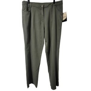 Woolrich‎ Sunny Sky Pant Light Olive Bamboo Lyocell Straight Leg Womens 14 NWT